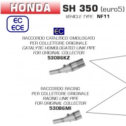 Raccord d'echappement ARROW HONDA SH 350 2021-2023