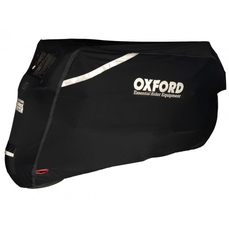 HOUSSE DE PROTECTION moto EXTÉRIEUR OXFORD PROTEX STRETCH anti-pluie, anti-poussière, anti-neige et anti-soleil.