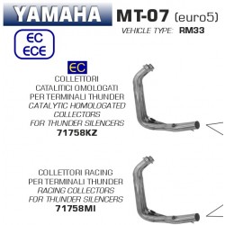 Collecteur d'Echappement ARROW YAMAHA MT-07 2021-2024 EURO 5