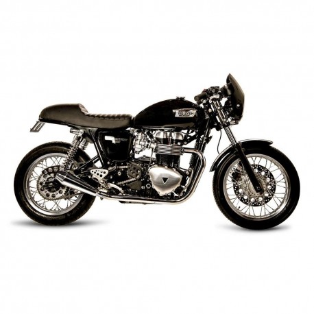 Echappement B&C british custom PREDATOR PRO court TRIUMPH 865 THRUXTON 2004-2015