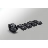Kit boule 1" support guidon moto. Pour guidon Ø 22 / 28 mm, 2,5 cm 3