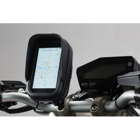 Support GPS moto Kit Navi Case Pro S avec support universel. Incl. boule 1", bras, platine GPS, Navi Case