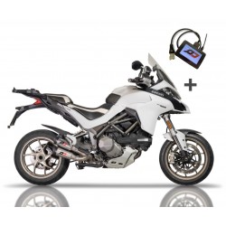 Echappement Qd Exhaust TWIN GUNSHOT DUCATI 1260 MULTISTRADA 2018-2020 + QD ECU Tuning