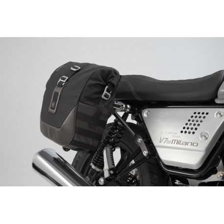 Legend Gear sacoche latérale moto vintage MOTO GUZZI V7 III bagagerie moto  sw motech chez equip'moto