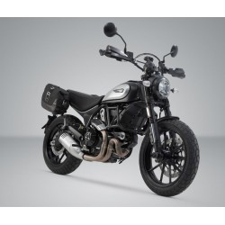 Kit sacoche latérale SW MOTECH Legend Gear LC  Black Edition DUCATI 800 SCRAMBLER ICON / FULL THROTTLE / CAFE RACER