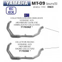 Collecteur d'Echappement position haute ARROW YAMAHA MT-09 euro 5