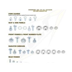 Kit vis pour plastiques YAMAHA YZ250F 2010-2013 WR450F 2012-2014