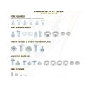 Kit vis pour plastiques YAMAHA YZ250F 2014-2018 YZ450F 2014-2016