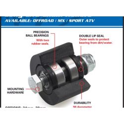 Roulette de chaine supérieur/inférieur ALL BALLS noir HONDA CR125R / CR250R / CR500R / SUZUKI LT250/500R