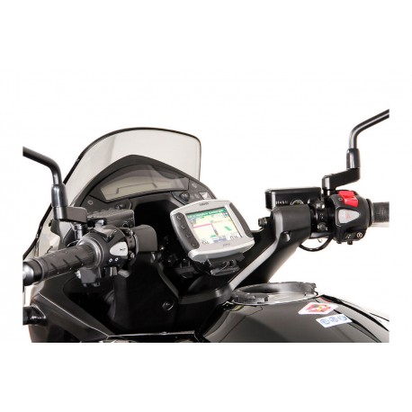 Supporto Manubrio Per Smartphone/GPS Per Honda VFR800X Crossrunner (2015-2016) – Barra In Acetato Nero Diametro 22mm