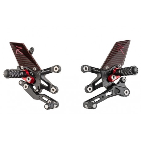 Commandes reculées racing réglables / repliables LIGHTECH sélection standard APRILIA RSV4 2009-2018 TUONO V4 2011-2017