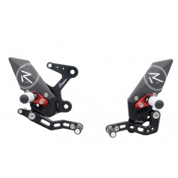 Commandes reculées réglables / repliables LIGHTECH sélection standard et inversée KAWASAKI 400 NINJA 2018-2021