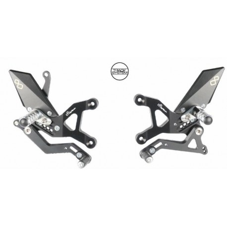 Commandes reculées racing réglables / repliables LIGHTECH sélection standard APRILIA RSV4 2009-2018 TUONO V4 2011-2017