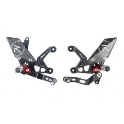 Commandes reculées réglables / repliables LIGHTECH sélection standard et inversée KAWASAKI Z900 2017-2024