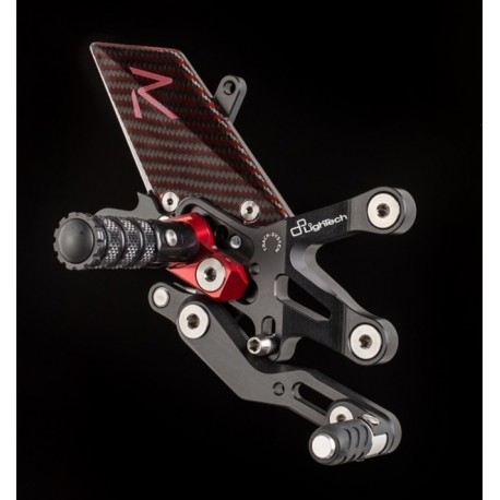 Commandes reculées racing réglables / repliables LIGHTECH sélection standard KAWASAKI ZX10R 2016-2020