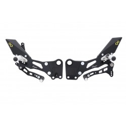 Commandes reculées fixes LIGHTECH sélection standard et inversée KTM RC125 RC200 RC390 2017-2020