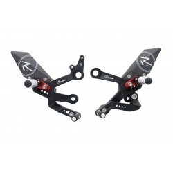 Commandes reculées racing réglables / repliables LIGHTECH sélection standard et inversée KTM 790 DUKE 890 DUKE 2018-2023