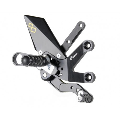 Commandes reculées fixes LIGHTECH sélection standard et inversée SUZUKI GSXR 1000 2017-2021