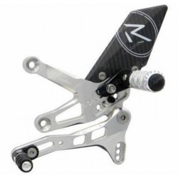 Commandes reculées racing réglables / repliables argent LIGHTECH sélection standard et inversée SUZUKI GSXR 1000 2017-2022