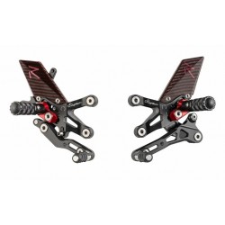 Commandes reculées racing réglables / repliables LIGHTECH sélection standard et inverséée SUZUKI GSXS 1000 2015-2021