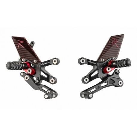 Commandes reculées racing réglables / repliables LIGHTECH sélection standard et inverséée SUZUKI GSXS 1000 2015-2021