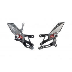 Commandes reculées racing réglables / repliables LIGHTECH sélection inversée YAMAHA YZF-R3 2015-2022