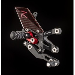 Commandes reculées racing réglables / repliables LIGHTECH sélection standard et inversée YAMAHA YZF-R6 2008-2021