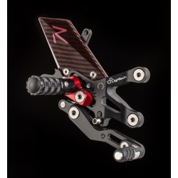 Commandes reculées racing réglables / repliables LIGHTECH sélection standard et inversée YAMAHA MT-10 2016-2021