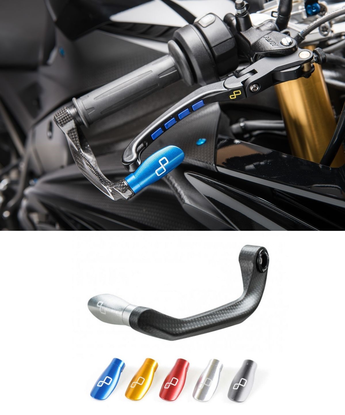 Protection de levier d'embrayage moto en carbone LIGHTECH pour votre moto  accessoires moto piste chez equip'moto