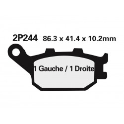 Plaquettes de frein route semi-métallique NISSIN 2P-244NS