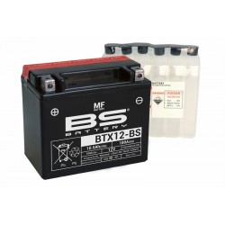 Batterie moto BS BATTERY Haute-performance 12 Volts YTX12-BS BTX12