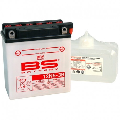 Batterie moto BS BATTERY 12 volts 12N5-3B