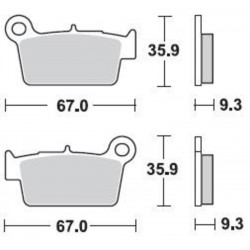Plaquettes de frein BRAKING Off-Road semi-métallique - 890CM46