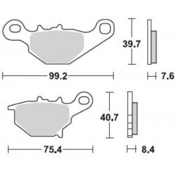 Plaquettes de frein BRAKING Off-Road/Quad métal fritté - 905CM44