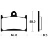 Plaquettes de frein moto TECNIUM Performance métal fritté MF124 2