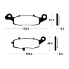 Plaquettes de frein Performance métal fritté TECNIUM MF204 1