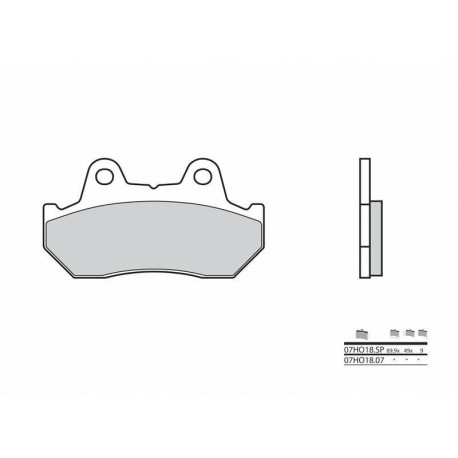 Plaquettes de frein route carbone céramique BREMBO 07HO1807