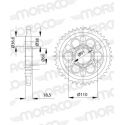 Couronne de transmission moto DUCATI STREEFIGHTER 1098 1198 SUPERBIKEDIAVEL