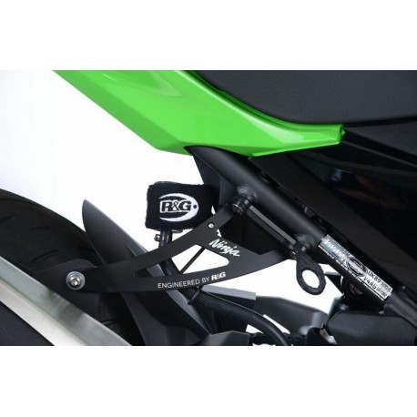 Support d'échappement R&G RACING KAWASAKI 250 NINJA 400 NINJA Kit suppression repose-pieds arrière