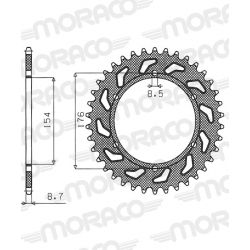 Couronne de transmission moto HONDA VFR750F RC36 CB1000R CB1000R NEO SPORTS CAFE
