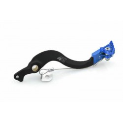 Pédale de frein ART Factory aluminium anodisé noir/embout bleu Husqvarna