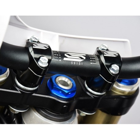 Pontets de guidon SCAR Ø28.6mm pour té de fourche origine moto KAWASAKI KX250F KX450F