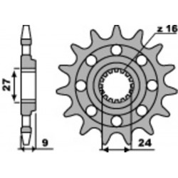 Pignon PBR Racing acier standard 2192 - 520