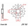 Pignon JT SPROCKETS acier standard 707 - 520 2