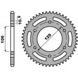 Couronne PBR Racing aluminium Ultra-Light anodisé dur 4530 - 520