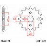 Pignon JT SPROCKETS acier standard 278 - 530 2