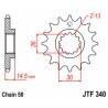 Pignon JT SPROCKETS acier standard 340 - 530 2