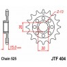 Pignon JT SPROCKETS acier standard 404 - 525 2