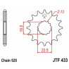Pignon JT SPROCKETS acier standard 433 - 520 1