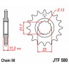 Pignon JT SPROCKETS acier standard 580 - 520 2